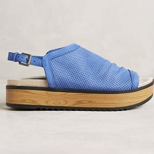 Anthropologie Naya Buckle Wedge Slides